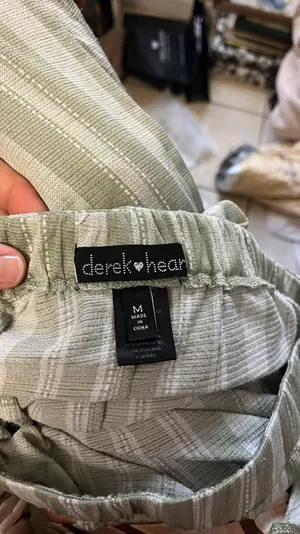 Derek Heart Flowy Green Tie Pants thumbnail 5