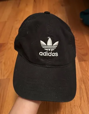 adidas Black Cap with White Trefoil Logo thumbnail 1