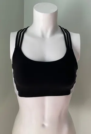 Athleta Black and White Detail Sports Bra thumbnail 1