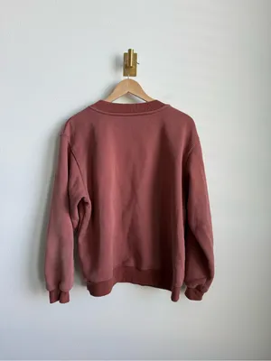 White Fox Venice Beach Embroidered Oversized Crewneck Sweatshirt Mauve S/M thumbnail 5