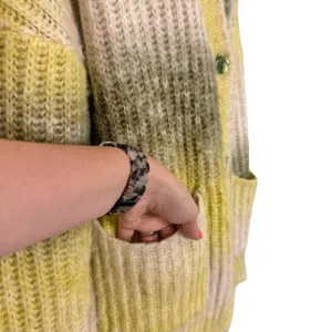 For Love & Lemons Celeste Cardigan Yellow Ombre Chunky Oversized Cardigan size M thumbnail 9