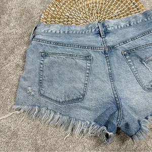 Free People We The Free Jean Mini Short Distressed Cut Off Button Fly Size 30 thumbnail 6