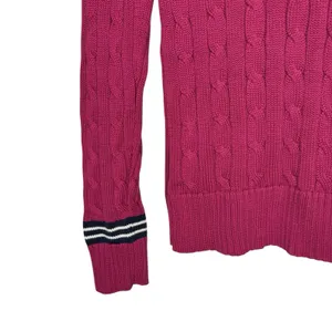 L-RL Lauren Active Ralph Lauren‎ Cable Knit V Neck Rugby Cricket Sweater XS thumbnail 3