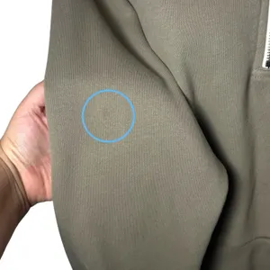 Vuori Restore Half Zip‎ Hoodie Sweatshirt Green Athletic Comfort Athleisure M thumbnail 5