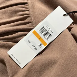NWT Calvin Klein 3/4 Sleeve Scarf Cowl Neck Belted Midi Dress Small thumbnail 4