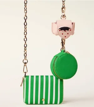 kate spade new york x Target Green/White Stripe Mini Crossbody Bag thumbnail 1