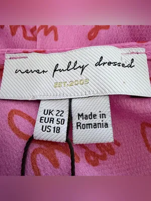 Never Fully Dressed Plus Love Print Wrap Mini Dress Pink & Red Sz 18 NWT thumbnail 7