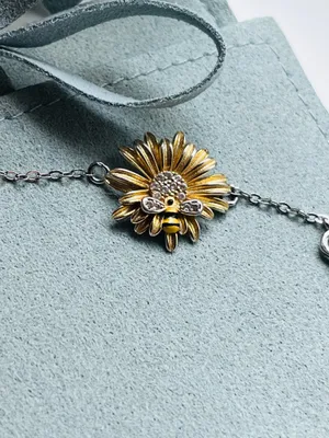 Anthropologie sterling daisy bracelet thumbnail 3
