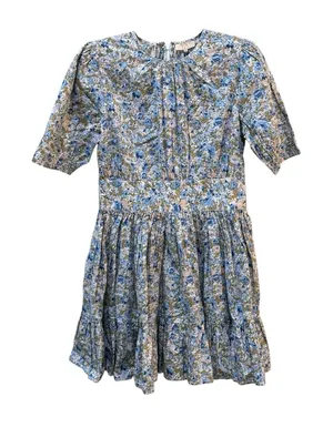 By Timo Poplin Mini Dress Blossoms‎ Size Medium Floral thumbnail 1
