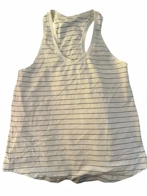 Lululemon Striped White Tank Top thumbnail 1