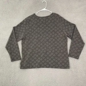 Woolrich Top Womens 2XL Charcoal‎ Floral Casual Long Sleeve Pullover thumbnail 5