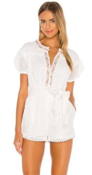 Tularosa Noah Romper in White Multi thumbnail 1