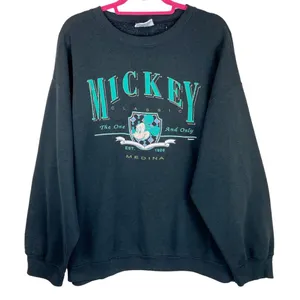 Vintage Disney Mickey Classic Crewneck Pullover Sz XXL Neon thumbnail 1
