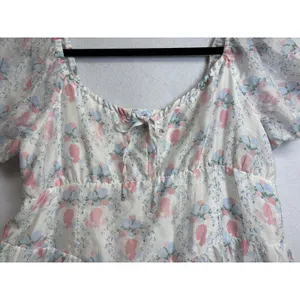 Celebrity Pink Bridgerton Floral Puff Sleeve Babydoll Mini Dress XXL Limited Ed thumbnail 6