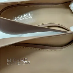 Michael Kors Womens Flex Pumps Size 9M Khaki Leather Pointed Toe Heels Work thumbnail 6
