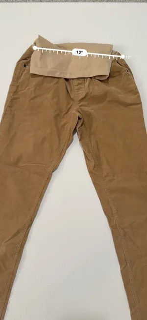 A Pea in the Pod Maternity Tan Brown Corduroy Pants with Secret Fit Belly Panel thumbnail 12