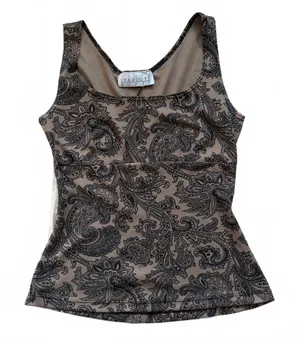 Vintage Y2K Charlotte Russe Tank Top Whimsygoth Paisley Brown Women Size Medium thumbnail 1