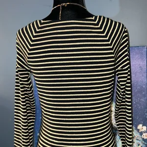 Ralph Lauren Size M Striped Squared Boatneck Long Sleeve Top thumbnail 8