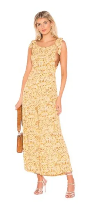 Free People Sugar Sands Wide Leg Jumpsuit In Honey thumbnail 1