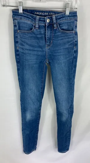 American Eagle Next Level Stretch High Rise Jegging Size 00R thumbnail 1