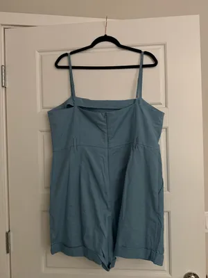 ASOS Blue Spaghetti Strap Romper thumbnail 2