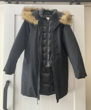 NWT black hooded tech parka thumbnail 8