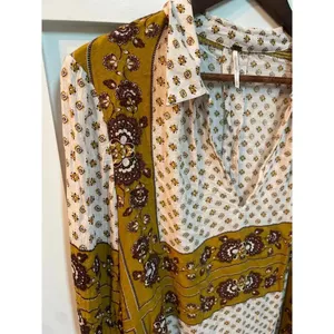 ***Free People Bohemian Changing Times Printed Blouse Tea, sz M thumbnail 7