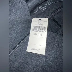 Aerie Offline Goals Hi Rise 7/8 Legging in True Black Size Large Long NWT thumbnail 9