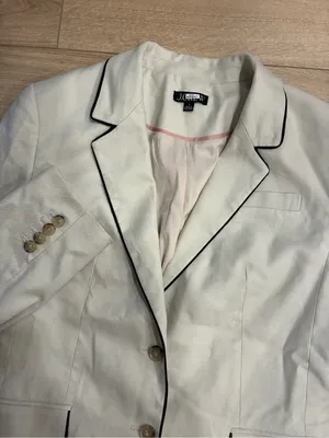 J. Crew Women’s Classic Two Button Blazer Stretch Linen Blend Size 6 thumbnail 1