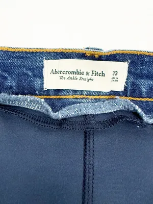 Abercrombie & Fitch Maternity Ankle Straight Jeans Medium Wash thumbnail 11