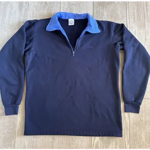 Vtg Blue Patagonia Capilene Fleece Quarter Zip Pullover Jacket Womens-Lrg USA thumbnail 1