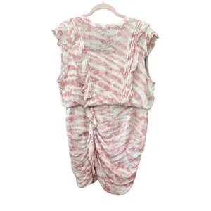 Allsaints Hali‎ Areias Mini Dress Size US 12 Pink White thumbnail 2