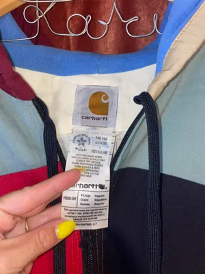 Carhartt patchwork zip up hooded sweatshirt thumbnail 3