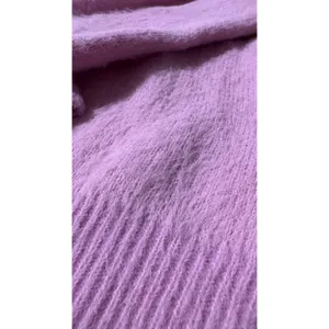 Pink Fuzzy Eyelash Knit Crew Neck Pullover Sweater Womens XL Solid Soft Coquette thumbnail 4
