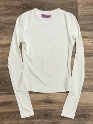 Edikted Tay Long Sleeve Top White Women’s XS thumbnail 2