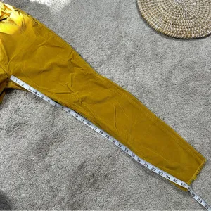 We The Free High Rise Skinny Corduroy Frayed Raw Hem Pants in Mustard Yellow 29 thumbnail 15