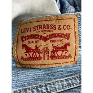 Levi's Women's Blue Cuffed High Waisted Medium Wash Denim Jean Shorts Size 26 thumbnail 8
