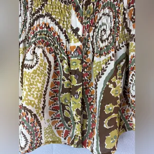 Sere Nade XL Workwear Paisley Women's Button Down Front Blouse Top thumbnail 5