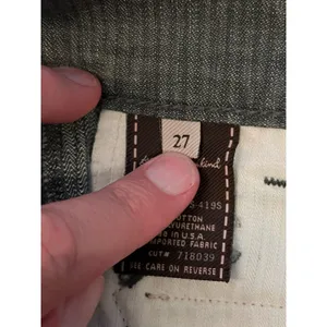 7 For All Mankind Jeans Womens 27 Gray Charcoal Wash Flare Striped Stretch Denim thumbnail 11
