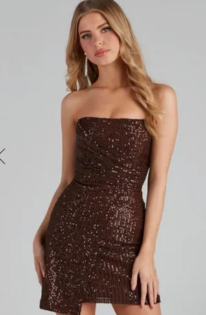 Brown Sequin Dress thumbnail 1