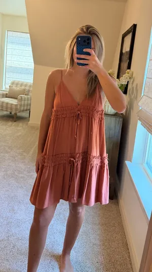Boutique Rust Spaghetti Strap Dress thumbnail 1