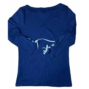 Lauren Ralph Lauren Shirt Womens Size Small Blue Navy 3/4 Length Sleeve Comfort‎ thumbnail 5