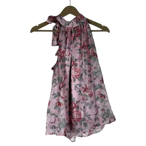 NWT Playboy Galapagos Floral Halter Bow Neck Sleeveless Top Pink Romantic Size 8 thumbnail 3