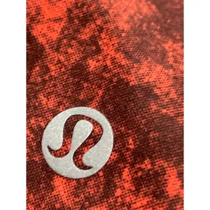 Lululemon Wunder Train Red Denim Wash Long Sleeve Yoga Athletic Crop Top Size 8 thumbnail 6