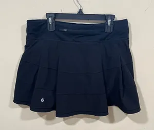 Lululemon Pace Rival Skirt Womens size 6 Skort Black Polyester Gym Stretch EUC thumbnail 1