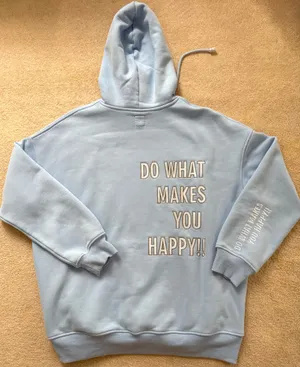Sun-kissed Coconut Blue Hoodie Do What Makes You Happy Hoodie thumbnail 1