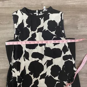 10 Crosby Derek Lam Black White Floral Print Shift Dress Size 8 thumbnail 12