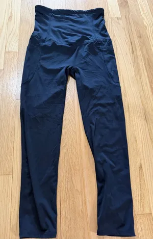 Babybub Black Maternity Over the Belly Leggings Sz XL thumbnail 1