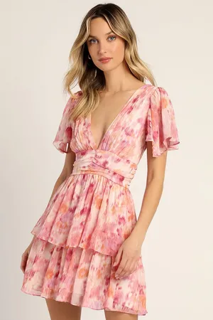 Lulus Flutter Sleeve Mini Dress thumbnail 1