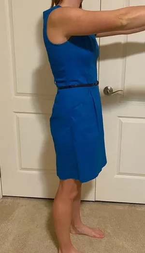 Royal Blue Belted Dress thumbnail 2